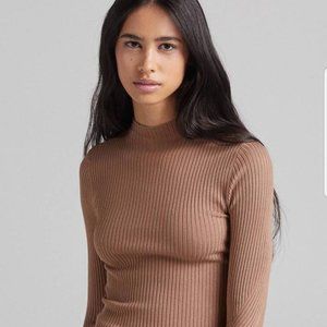 Bershka ribbed mock neck sweater